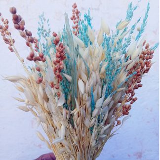 Букет із натуральних сухоцвітів №14 ніжно-блакитний