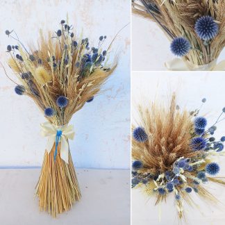 Букет №8 з колосків пшениці, жита з природними сухоцвітами